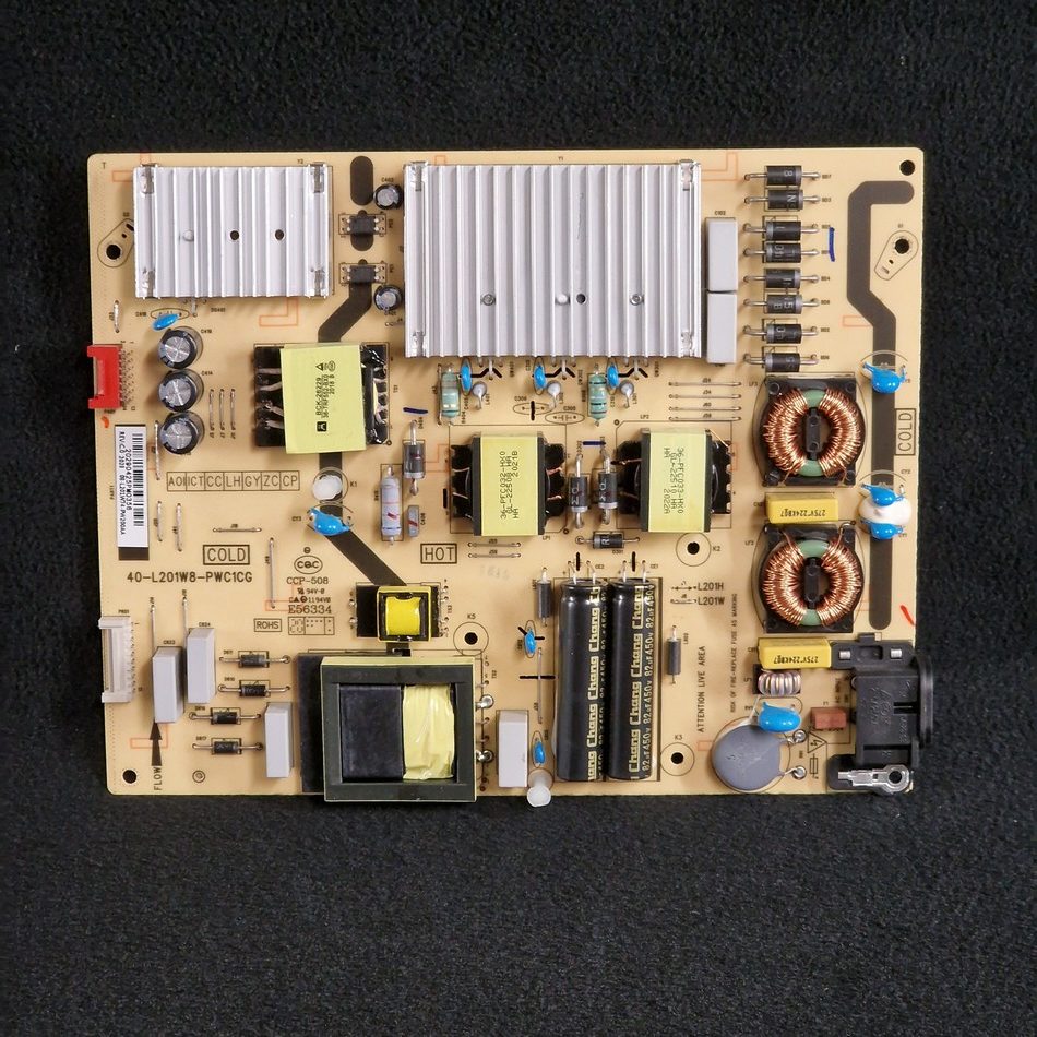 Carte d’alimentation télé Tcl 65EP680 Référence: 40-L201W8-PWC1CG Carte d'alimentation télé Tcl 65EP680 Référence: 40-L201W8-PWC1CG